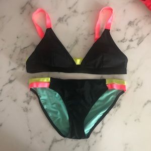 Reversible neon bikini